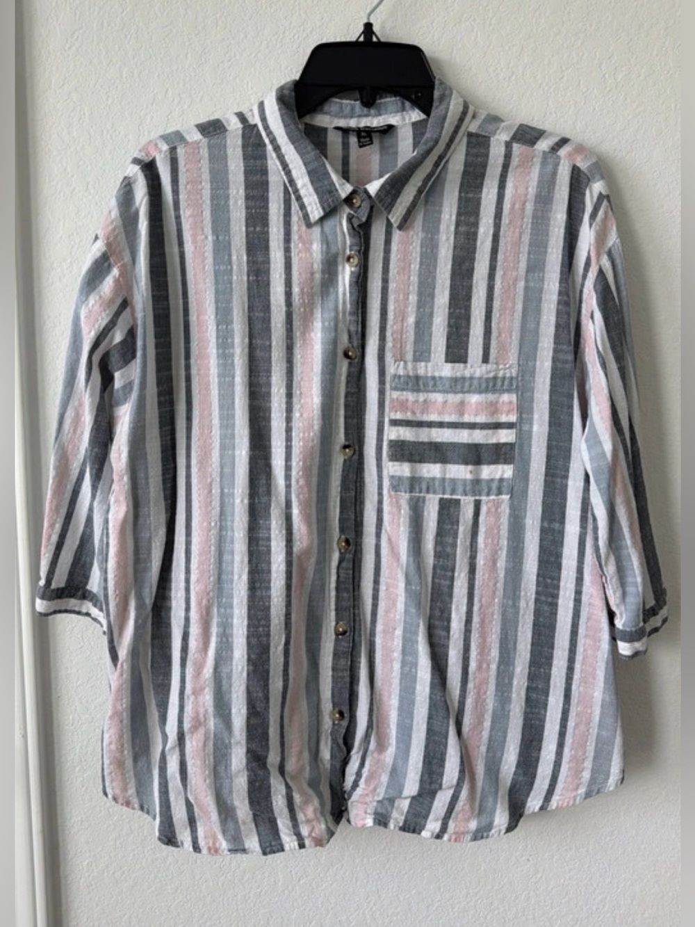 Unique Spectrum Button Up Blouse